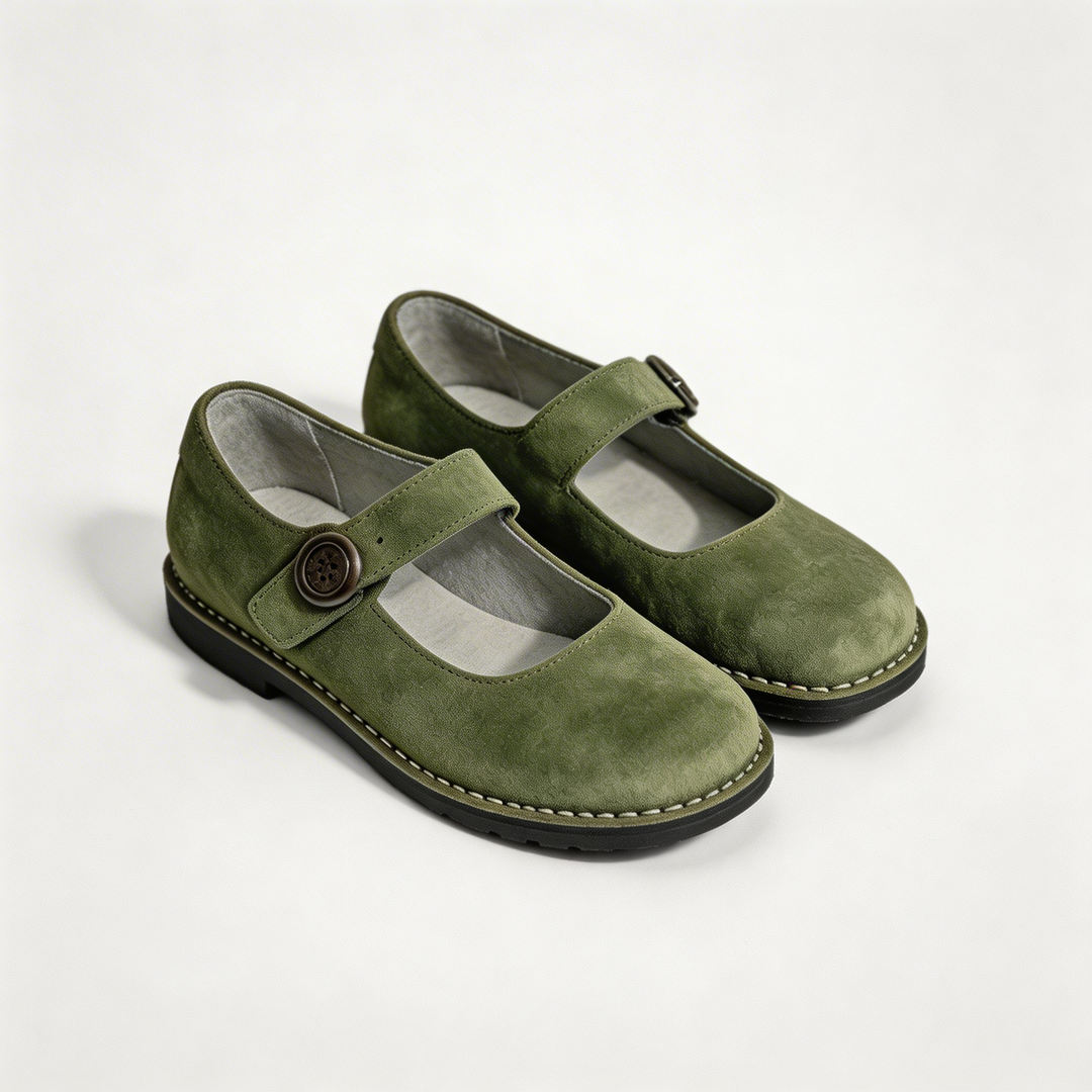 Wren | Women's Breathable Suede Mary Jane Flats