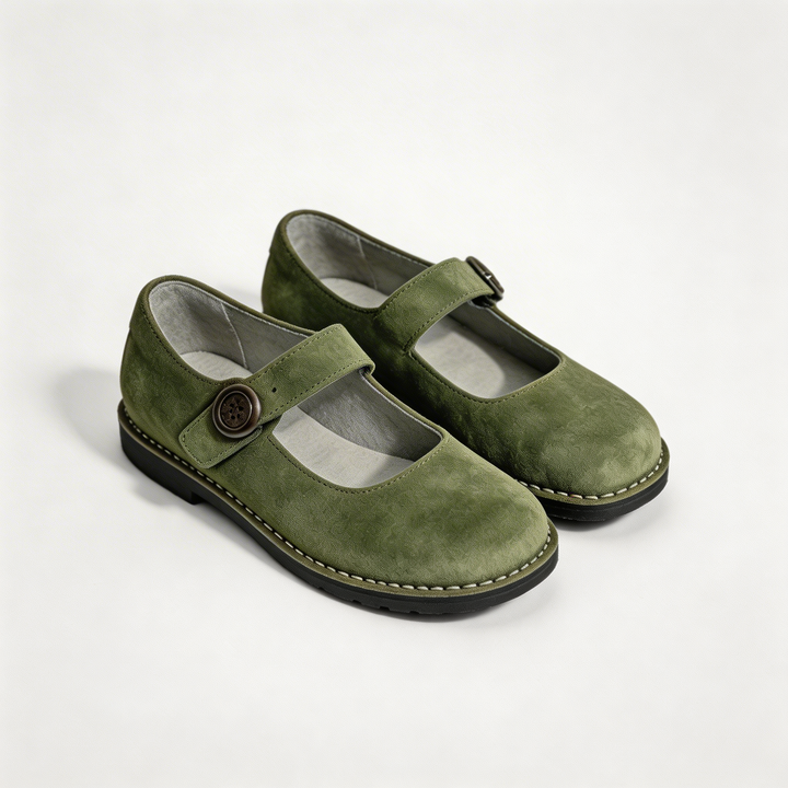 Wren | Women's Breathable Suede Mary Jane Flats