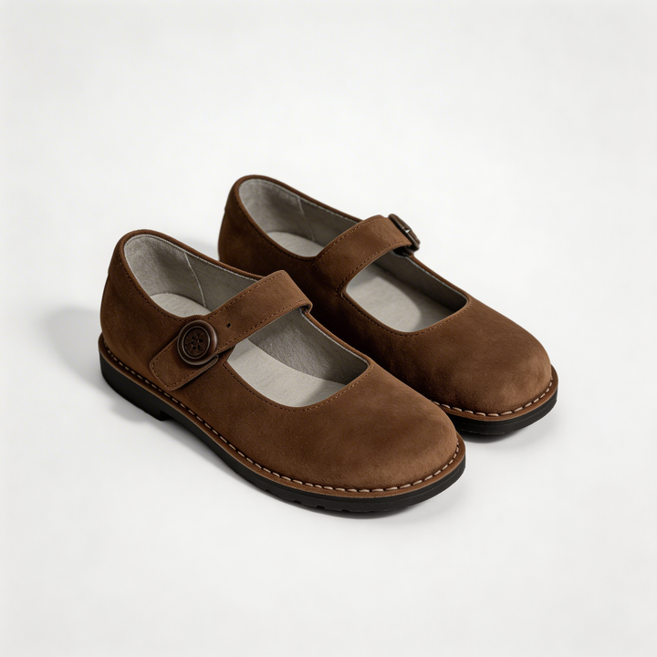 Wren | Women's Breathable Suede Mary Jane Flats
