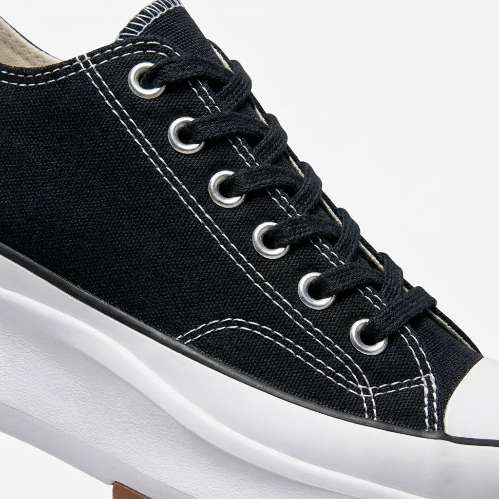 Wren | Women's Canvas Platform Lace-Up Trainers