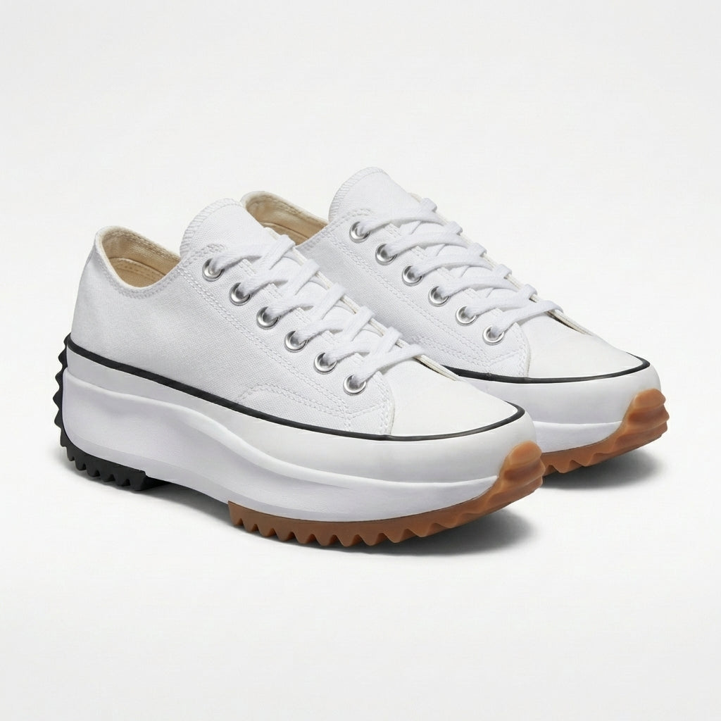 Wren | Women's Canvas Platform Lace-Up Trainers