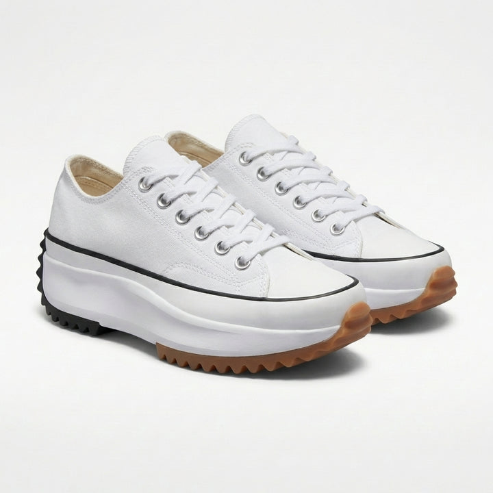 Wren | Women's Canvas Platform Lace-Up Trainers