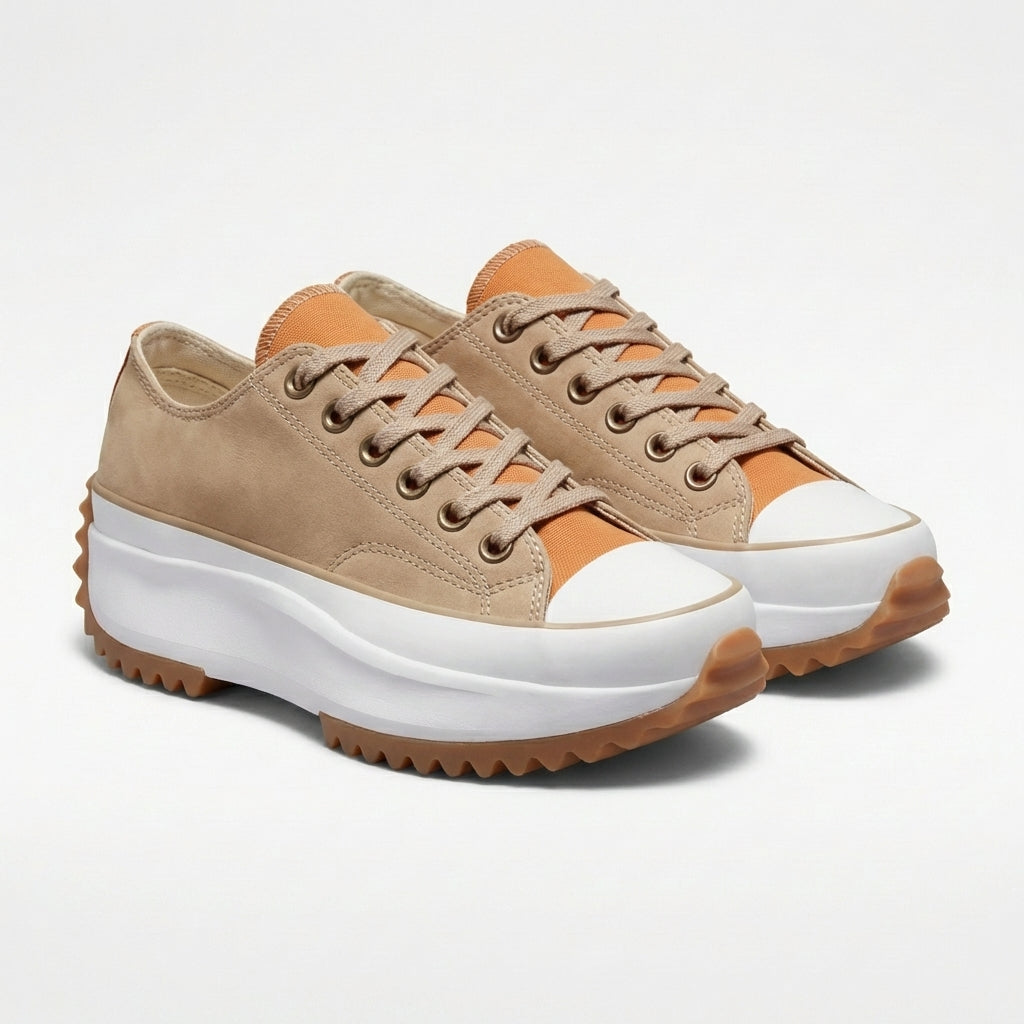 Wren | Women's Canvas Platform Lace-Up Trainers