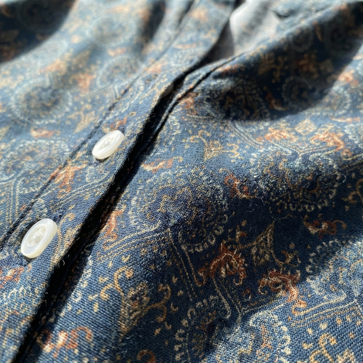 Wren | Women's Cotton Boho Print Button Neck Blouse