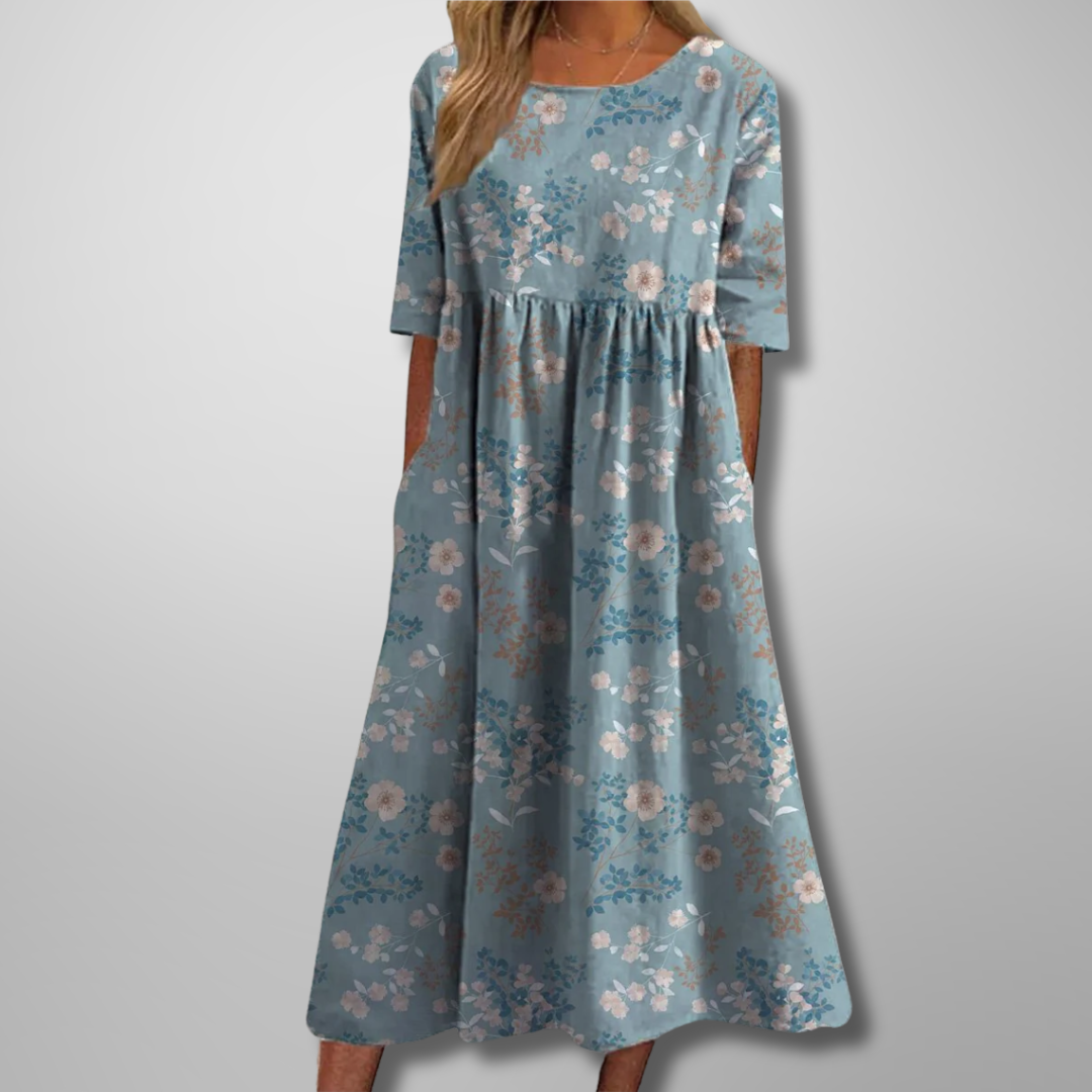 Wren | Women's Cotton Smock Midi Dress