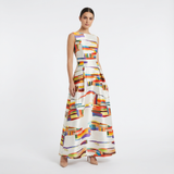 Yvette | Women Multicolour Dress With Geometric Print | Maxi