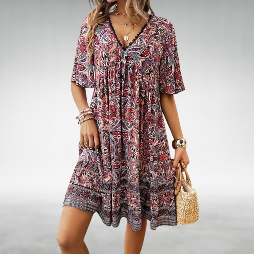 Zahara | Women's V-Neck Swing Summer Dress